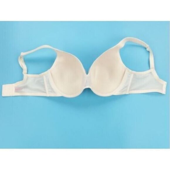 Cacique Lane Bryant Womens Bra Smooth Satin Full Coverage 44DD Ivory Bisque - Picture 3 of 7
